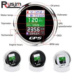 2022 New 85MM GPS Speedometer Odometer Gauge With Tachometer /Fuel/Water Temp/Oil Pressure/Voltage LCD Digital Car Gauges 9-32V