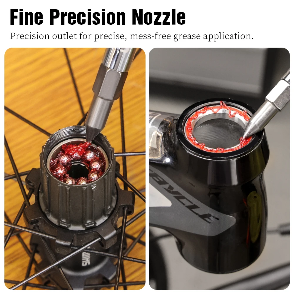 LEBYCLE MTB Road Bicycle Grease Gun Portable Bike Bearing Hub Grease Syringe Tool For Bike Headset Fork Flywheel Bottom Bracket view 3