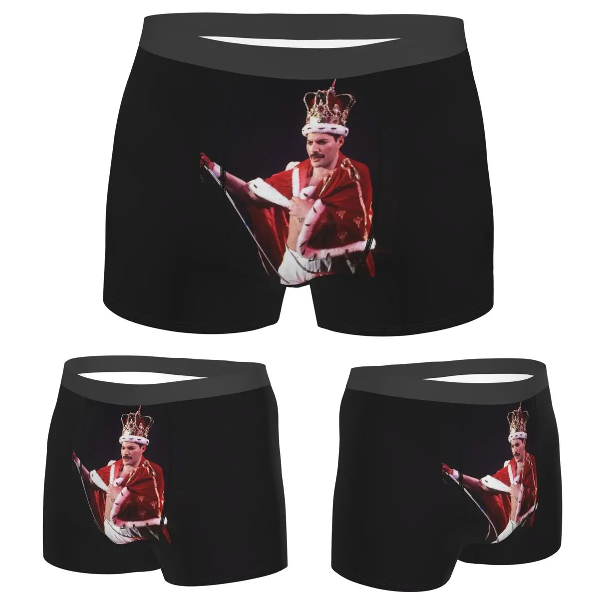 

Boxer Underpants Shorts Freddie Mercury Panties Male Ventilate Underwear for Homme Man Boyfriend Gifts