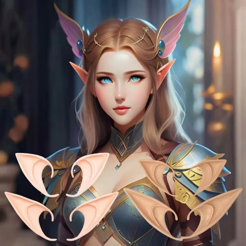 หูเอลฟ์ OPHIDIAN สำหรับคริสต์มาส หูเทวดาปลอม อุปกรณ์ประกอบคอสเพลย์ งานปาร์ตี้ ชุดแฟนซี