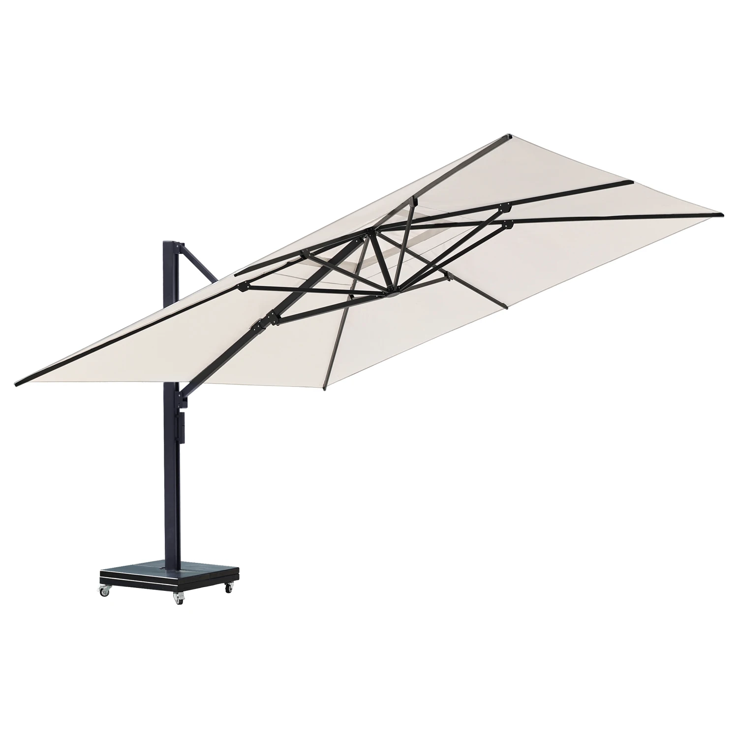 High End Outdoor Sunshade Umbrella Aluminum Alloy Straight Pole Square Courtyard 3m Radii Eco-Friendly Waterproof Gym Hotel Usep
