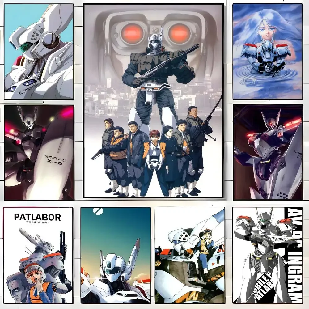 Anime P-Patlabor The Movie Poster Self-adhesive Art Waterproof Paper Sticker Coffee House Bar Room Wall Decor