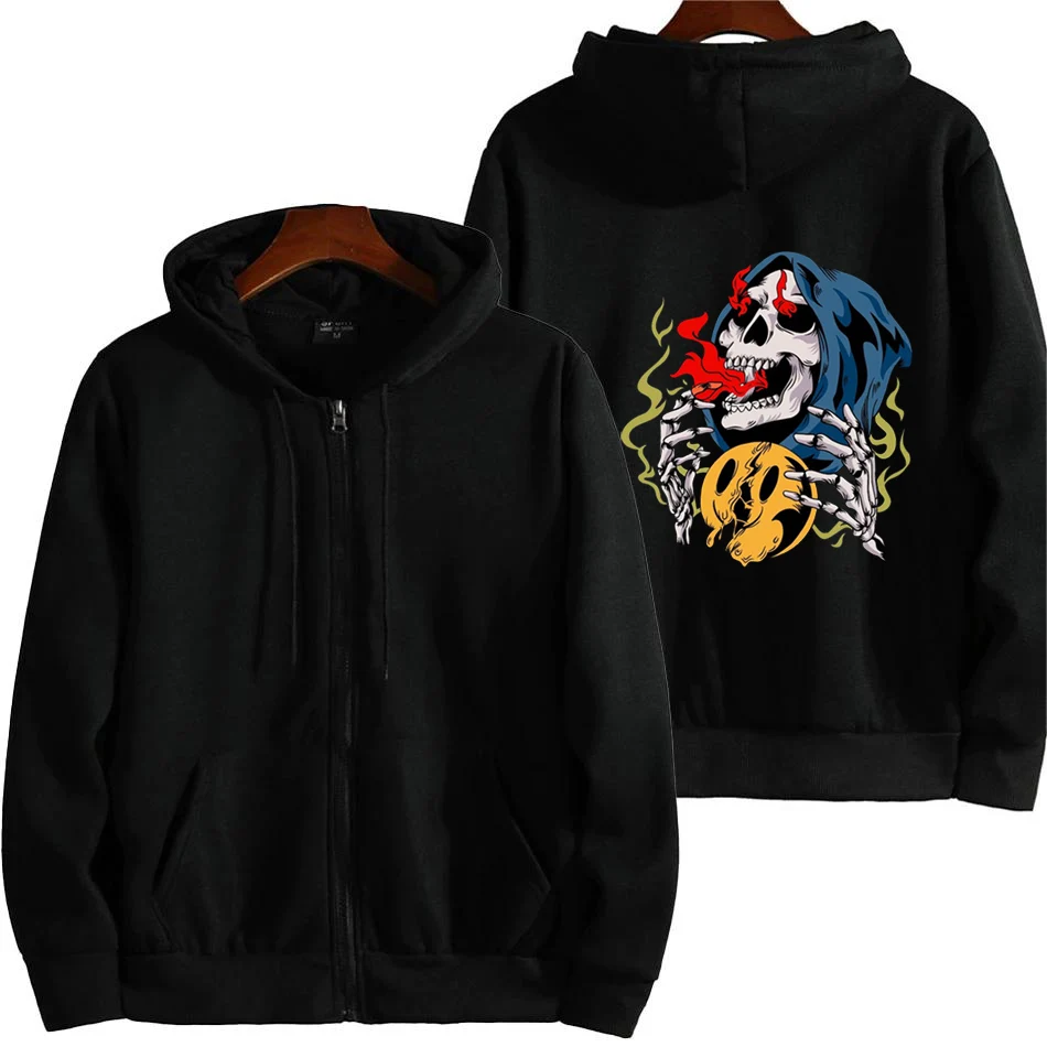 

Trendy printing new zippered jacket casual street clothing hoodie jacket men's hoodie jacket women's loose fitting