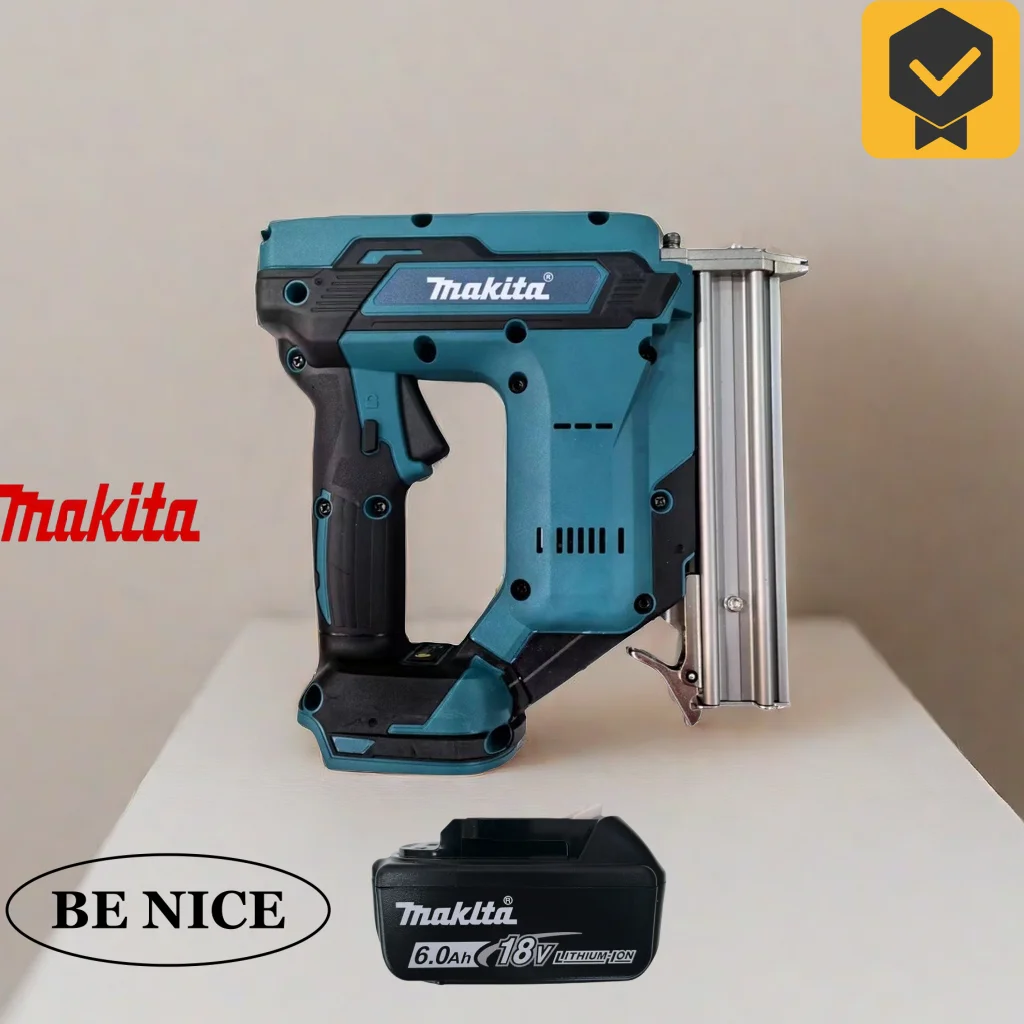 Makita dfn350z 18v bateria de lítio carpintaria decoração elétrica rebite arma ferramentas motor sem fio original recarregável nailer