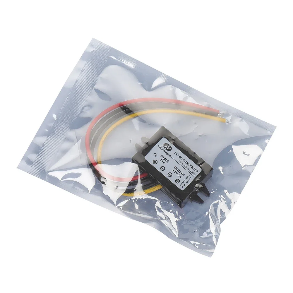 Nuevo convertidor de voltaje convertidor de potencia 18V 36V CC a 12V CC 5A 60W ABS a prueba de polvo inversor reductor para coche