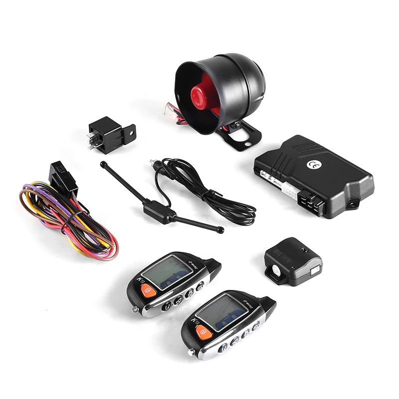 2-Way Remote Engine Start/Stop Smart Car Anti-theft Alarm System Remote trunk opening Unlocked/Door not properly closed warning