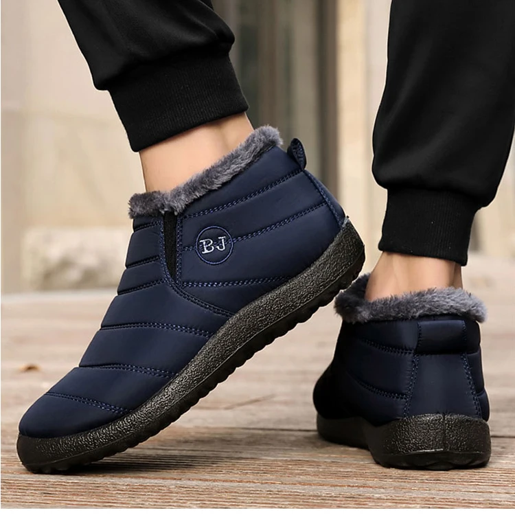 Winter Botas Hombre Warm Fur Ankle Boots Mens Botines 2026 Winter Shoes For Men Waterproof Snow Boots