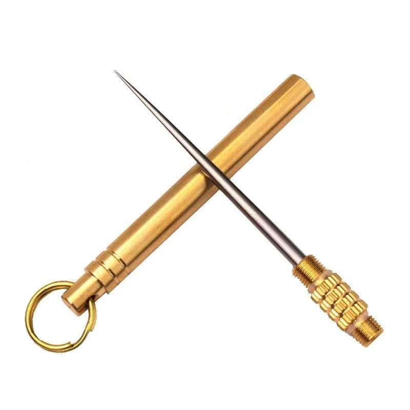 Outdoor Pocket Toothpick Titanium EDC Portable Mini Toothpick Fruit Fork Camping Tool Toothpick Tube Is More Durable Than Floss image 5
