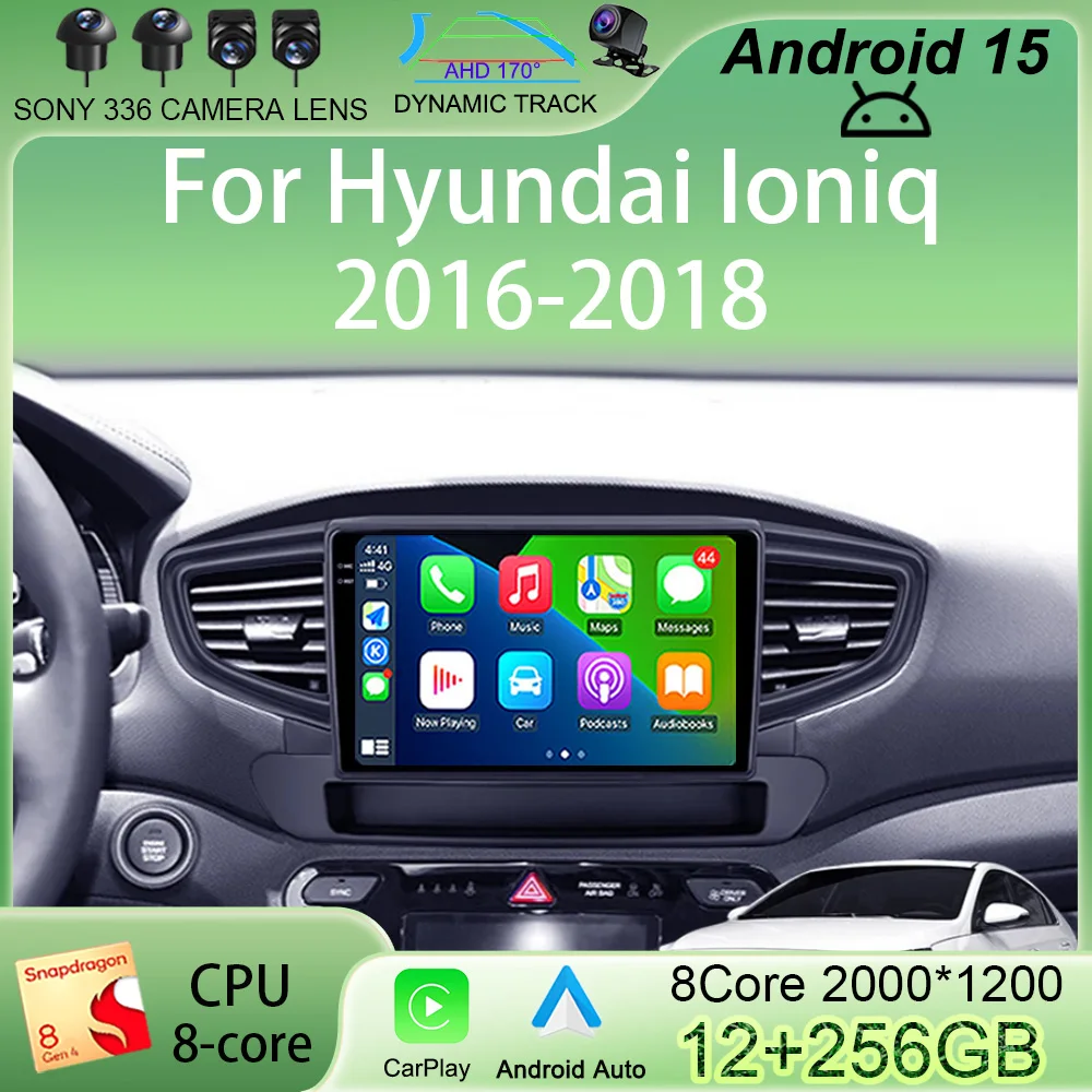 

Car Radio Player Android 15 For Hyundai Ioniq 2016 - 2018 Navigation GPS Wireless Carplay Wifi Bluetooth QLED Screen