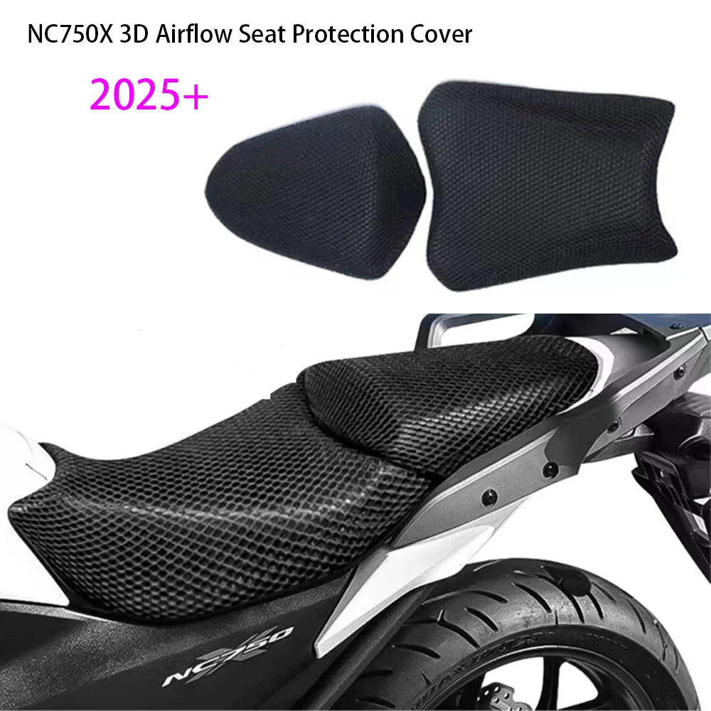 

For Honda 2025 NC750X Motorcycle Seat Cover 3D Airflow Seat Protection Cover NC 750X NC750 X 2025+Seat Insulation Seat Cover