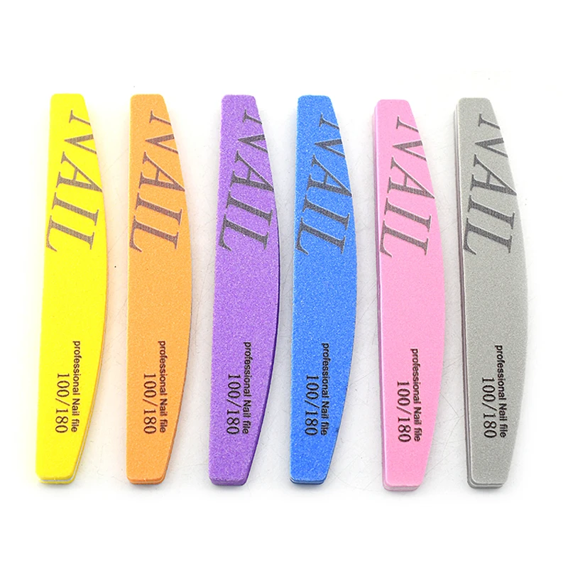 

10Pcs Professional Nail Files Grit 100/180 Washable Material Nails Sponge Polish Manicure Accessories Replaceable File for Saws