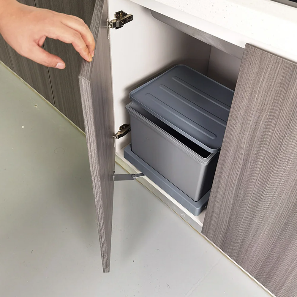 Hidden Big Compartment Plastic Trash Can Kitchen Under Sink Cabinet Trash Can  Sink Sorting Rectangle Cubo Basura Kitchen Items