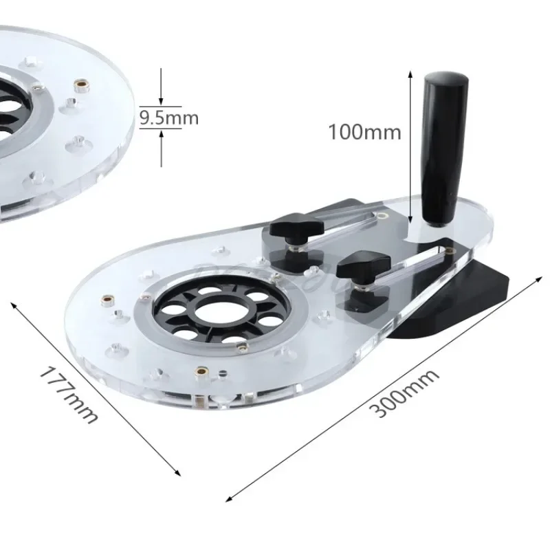 Universal Woodworking Milling Machine Base Electric Engraving Machine Inverted Board Bottom Plate Slotting Drilling Locator