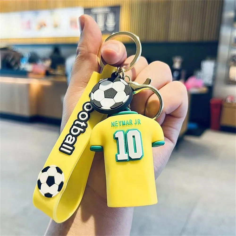 Creative Simulation Football Jersey Keychain Creative Gift Action Figure Car Keychain  Sports Peripherals