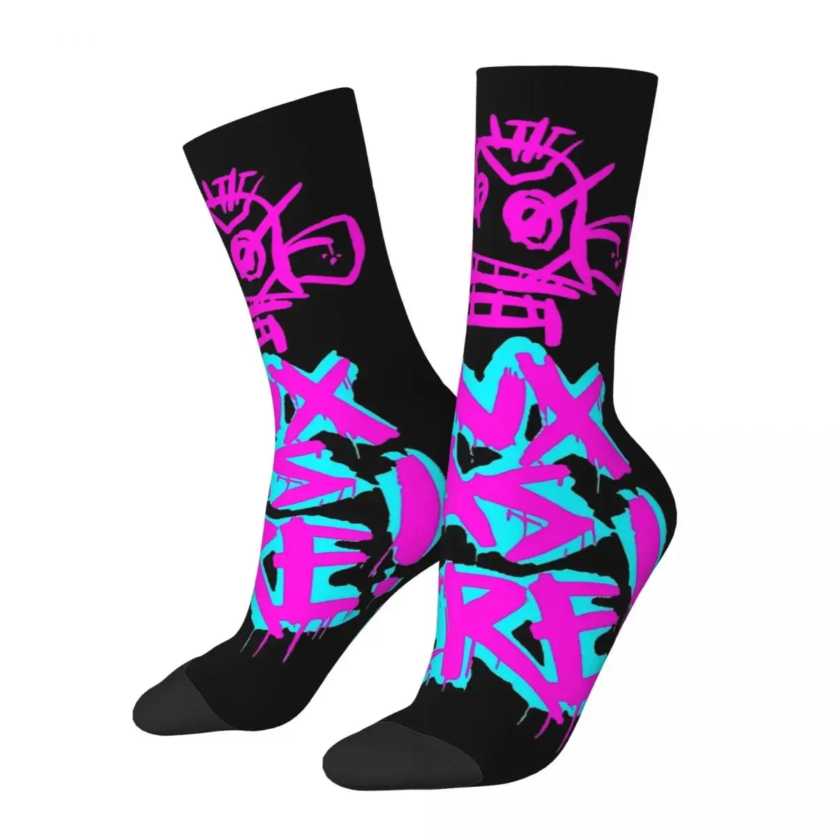 Vintage Monkey Jinx Crazy Men's compression Socks Unisex Arcane League of Legends Harajuku Pattern Printed Happy Crew Sock