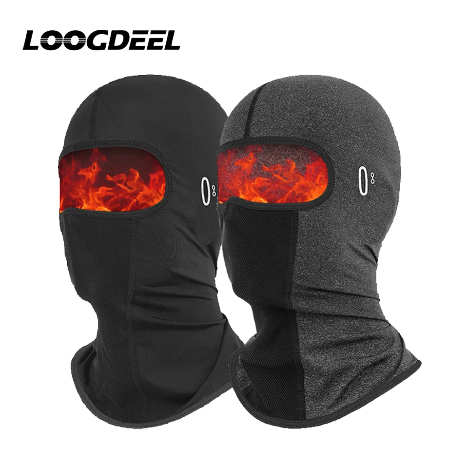 

LOOGDEEL Balaclava Head Cover Windproof Motorcycle Helmet Liner Thermal Warm Outdoor Headwear Winter Thermal Cycling Face Mask