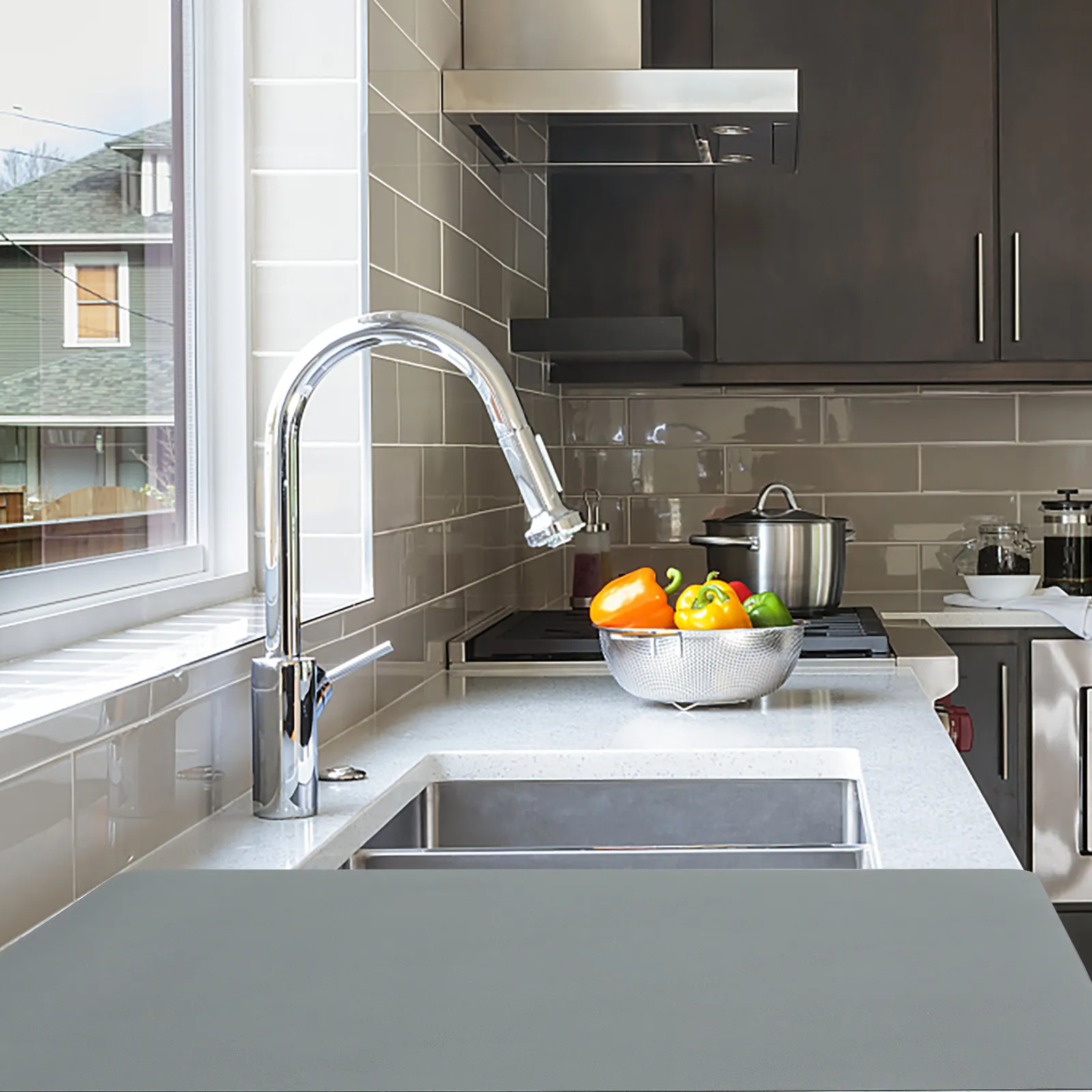 

Water Absorbent PU Mat Thickened Non Slip Quick Drying Kitchen Counter Dish Drying Mat Tableware Protector Sink Mats