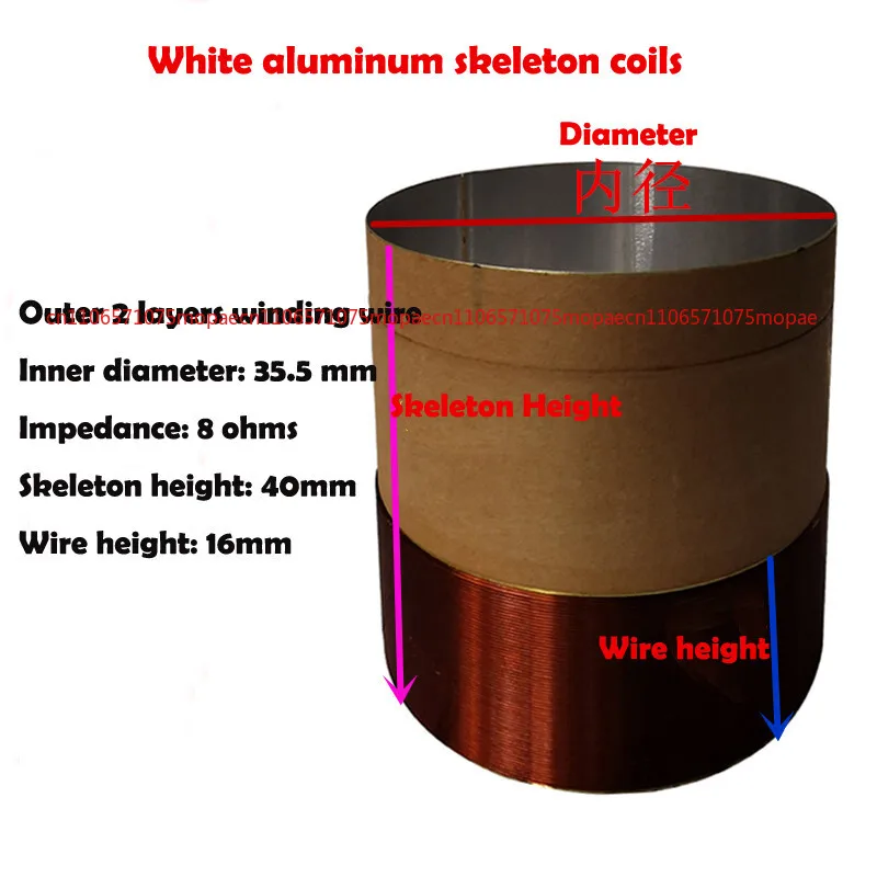 

OK 4pcs 35.5mm 8 ohm Subwoofer Voice Coils Audio Speaker Sound Drive Repair Parts