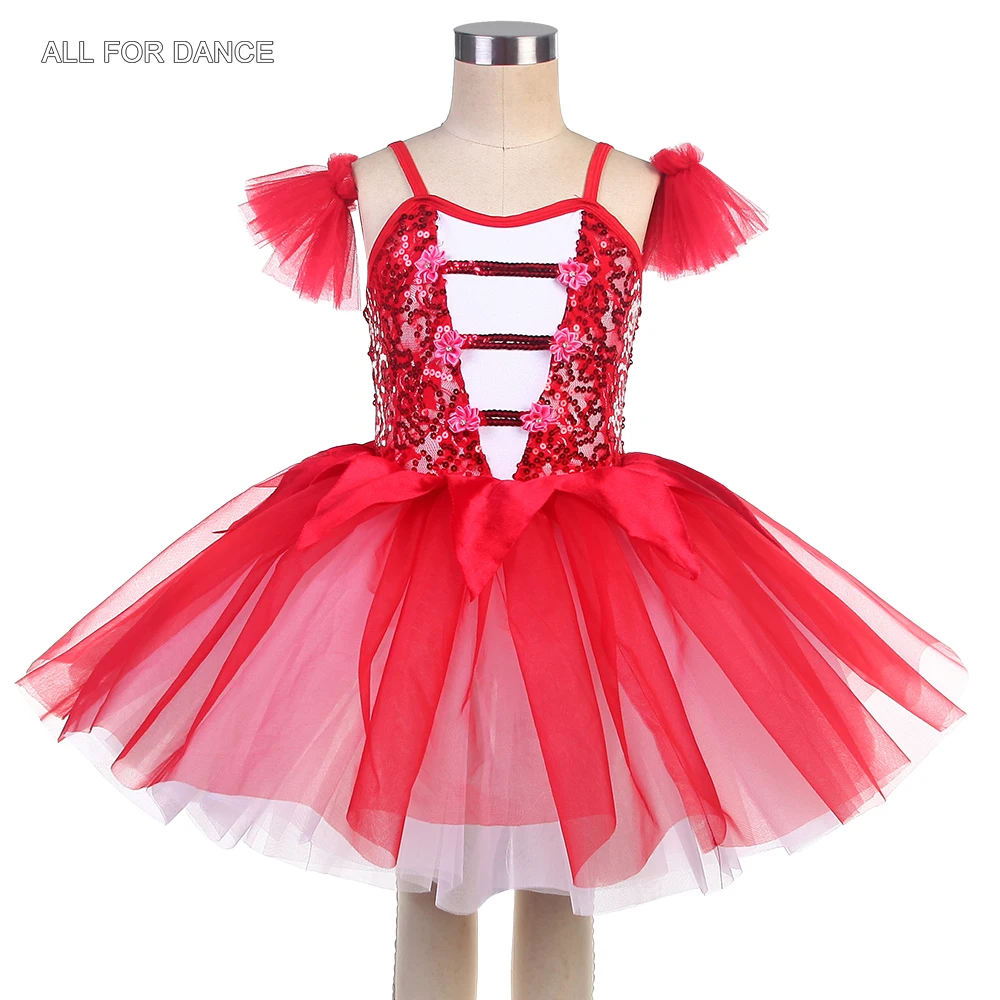 24021-red-sequin-bodice-with-pink-small-flower-in-the-front-romantic-ballet-tutu-girls-women-ballet-stage-performance-costumes