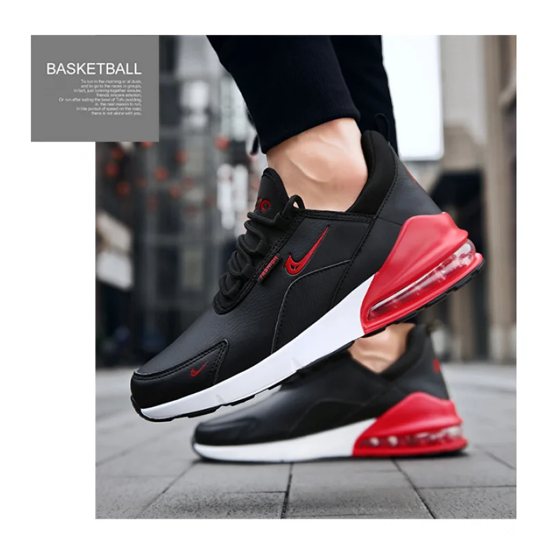 Leather Running Shoes for Men Casual Sports Sneakers Original Walking Jogging Air Cushion Male Trainers 2025 Big Size 45 46 47 image 5