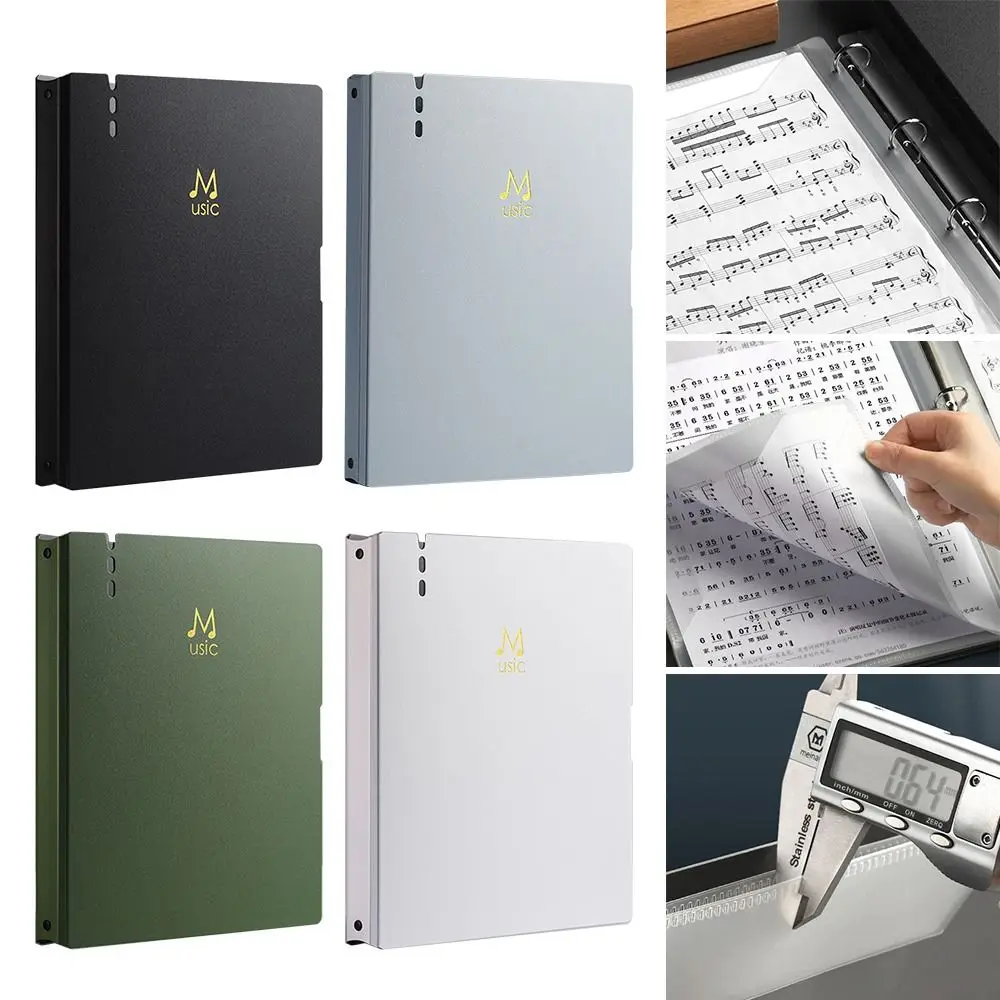 

PP Music Score Folder A4 with Index Post Guitar Sheet Music Book Folder Loose-leaf Storage Organizer Document Storage Organizer