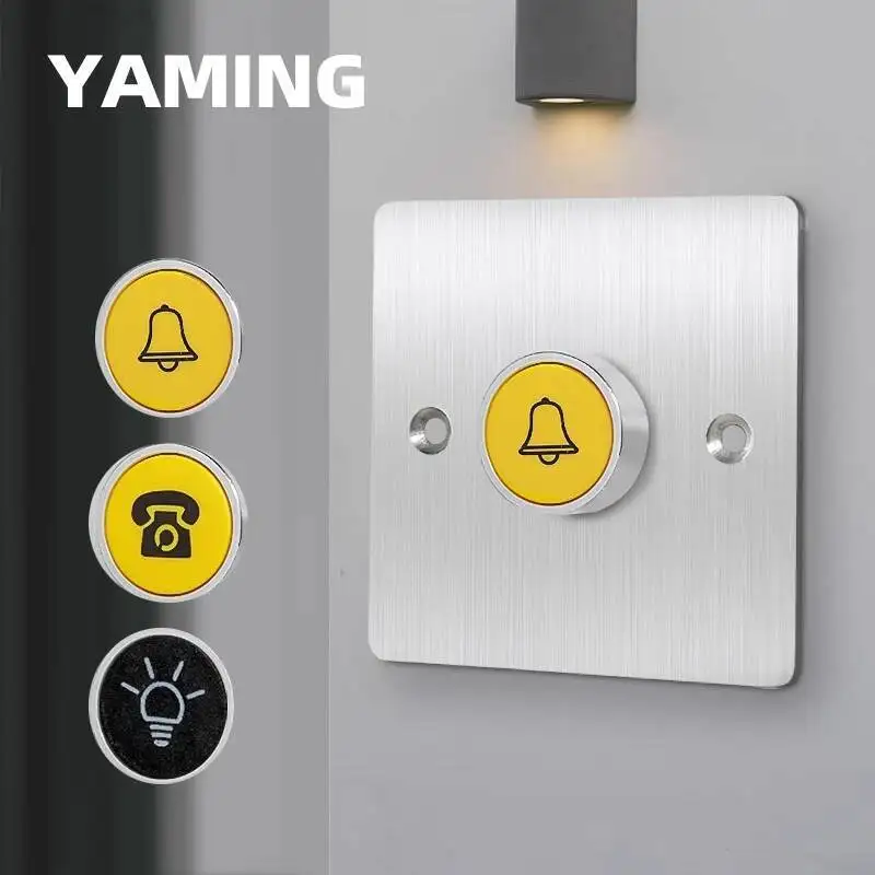 86 Tipo Pannello interruttori di controllo accessi nascosto Reset Pulsante comunitario di uscita piccola Interruttori campanello per porte a vista