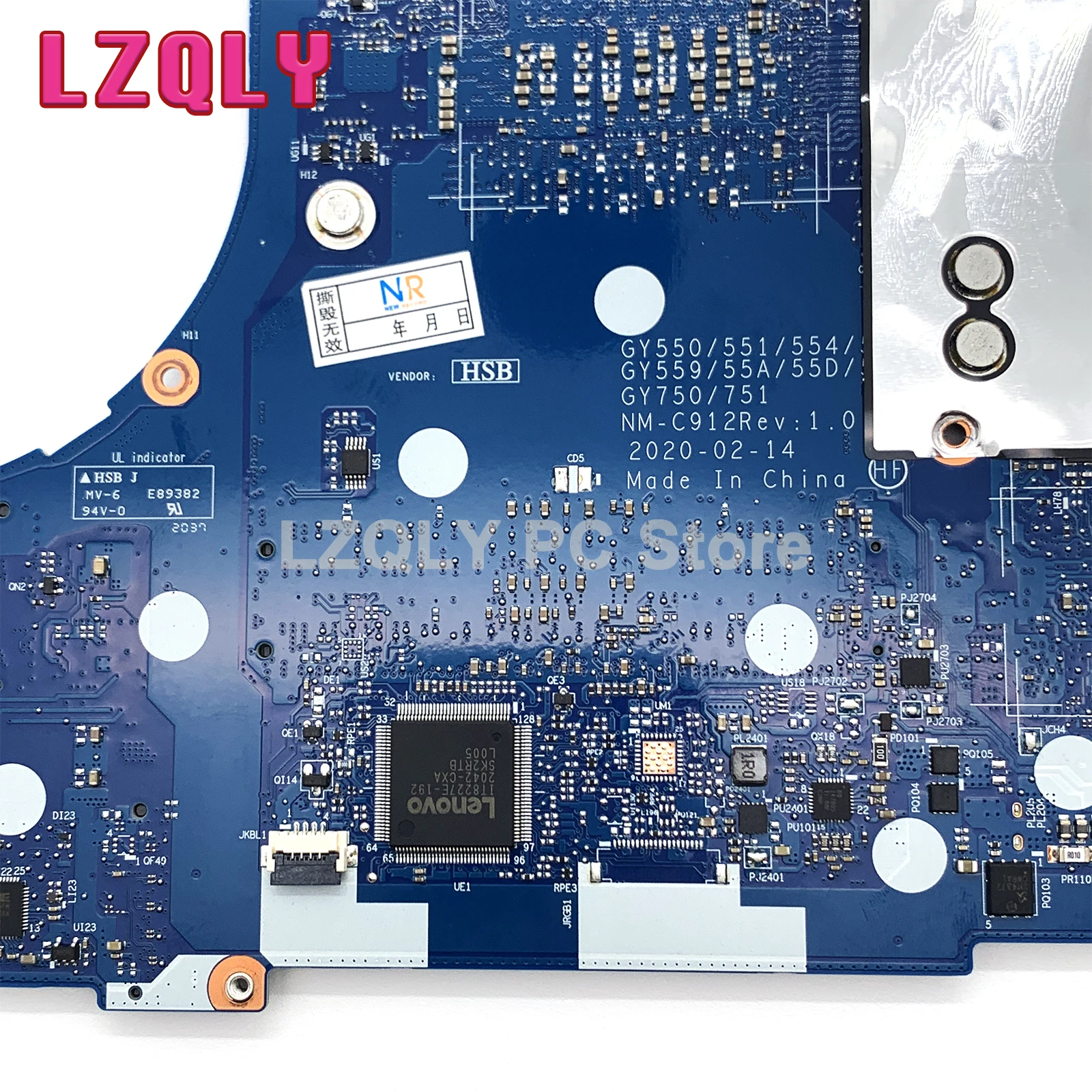 Para Lenovo Legion 5-17IMH05H placa base de computadora portátil NM-C912 con I5-10300H I7-10750H CPU GTX1660Ti RTX2060 GPU FRU: 5B20S44522