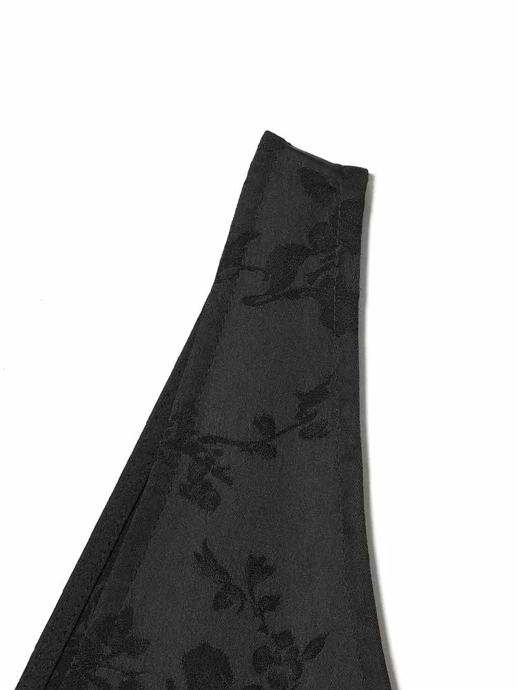 유럽과 미국 스타일의 겨울 신상 여성 의류 다용도 멜빵 자카드 미디 드레스