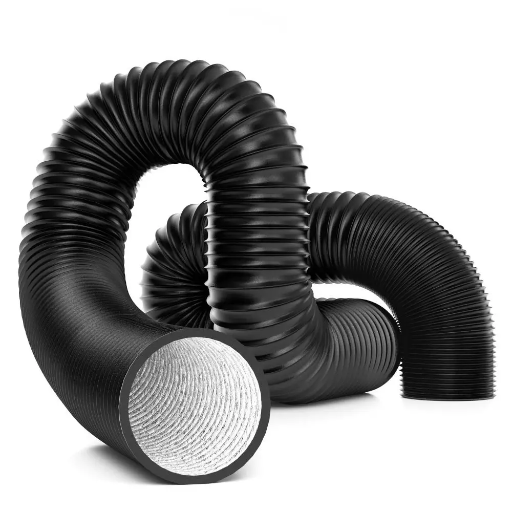 Professional 6/7 inch Dryer Vent Hose Aluminum Foil Insulated Air Ducting Heavy-Duty 3 Layer Protection Exhaust Pipe Kitchen