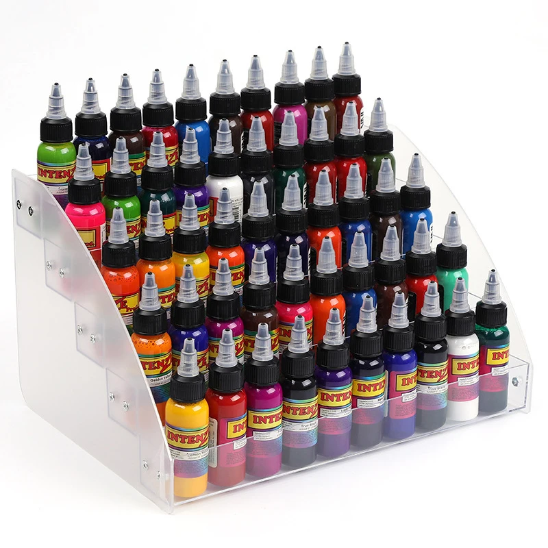 Professional Tattoo Inks Holder Tabletop Display Stand Pigment Rack Lipstick Makeup Storage Organizer Shelves Tattoo Inks Supply