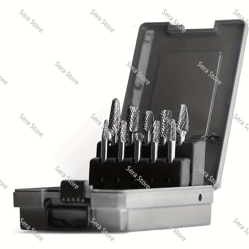 WCS-1/4 Carbide Burr Kit 1/4 Shank Die Grinding Bit Drill Bit For Metal Rotary Tool File Welding Wood Stone Deburring