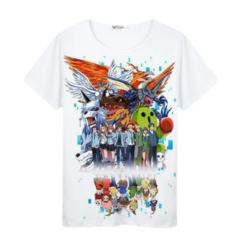 Digimon Adventure anime peripheral T-shirt Yagumon Gabumon nostalgic short-sleeved creative versatile comfortable men and women