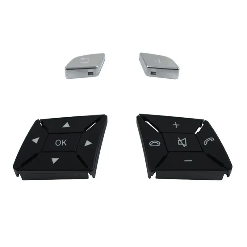 

W204 W212 Car Steering Wheel Control Menu Switch Button Cover Volume For BENZ C GLK E A Class W156 W246 ,Silver-A02G