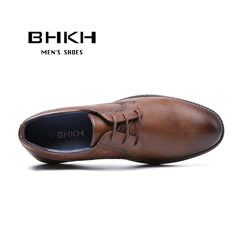 BHKH Male Sneakers Autumn/Winter traf Leather Men Casual Shoes Business Work Office Lace-up Dress shoes For Men Size47