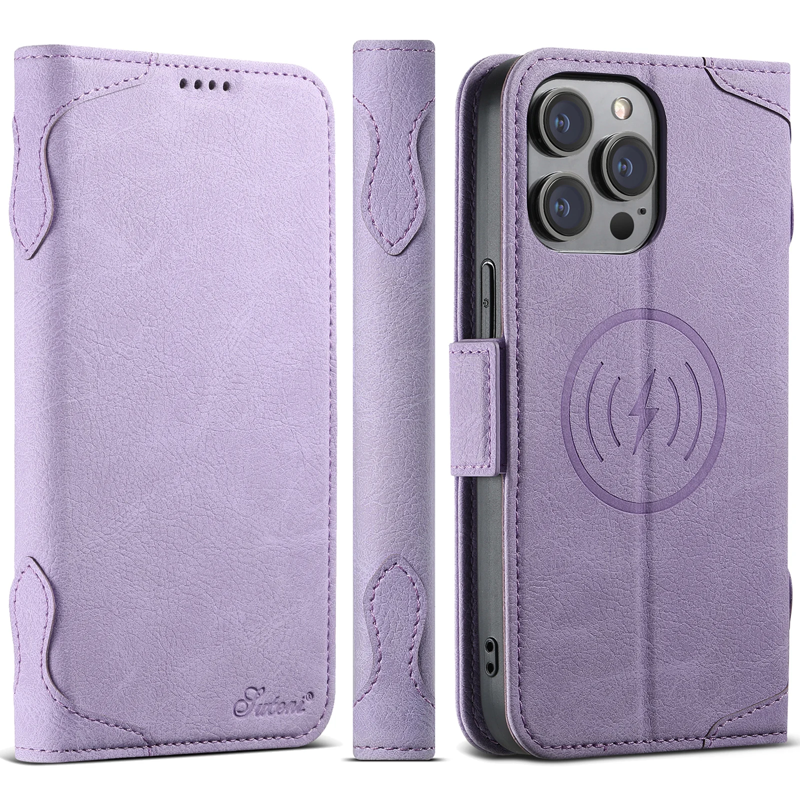 Kartenhalter-Brieftasche Flip-Cover Handyhülle Kompatibel mit Magnetischem Kabellosen Laden für iPhone 18 Pro Max 17 Air 16 Plus 15 14 – Detail 33