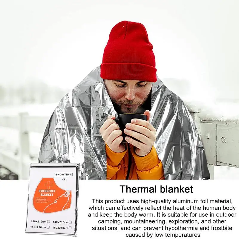 Outdoors Survival Blankets Aluminum Foil Thermal Blankets Survival Gear Hiking Essentials Survival Kits Space Blanket For Adults