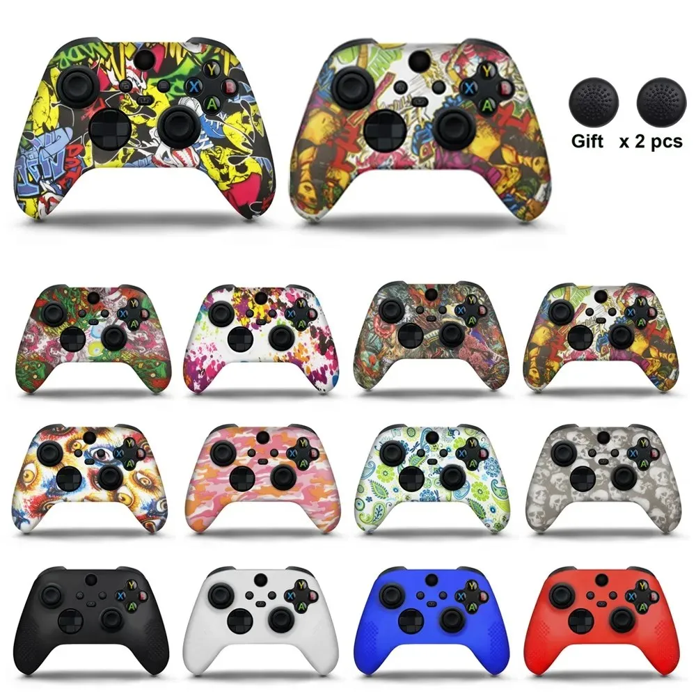 Weiche Silikon Fall Für Xbox Serie X/S Controller Schützende Haut Gamepad Gummi Haut Daumen Griffe Joystick Abdeckung shell