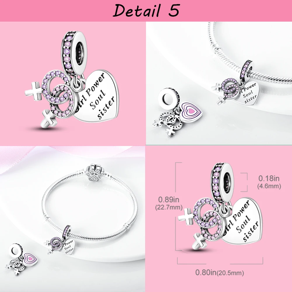 Silver Plated Sister In My Heart Friend Friendship Bead Charm Fit Bangle Bracelet Beads Color Women Jewelry Making Love Gift
