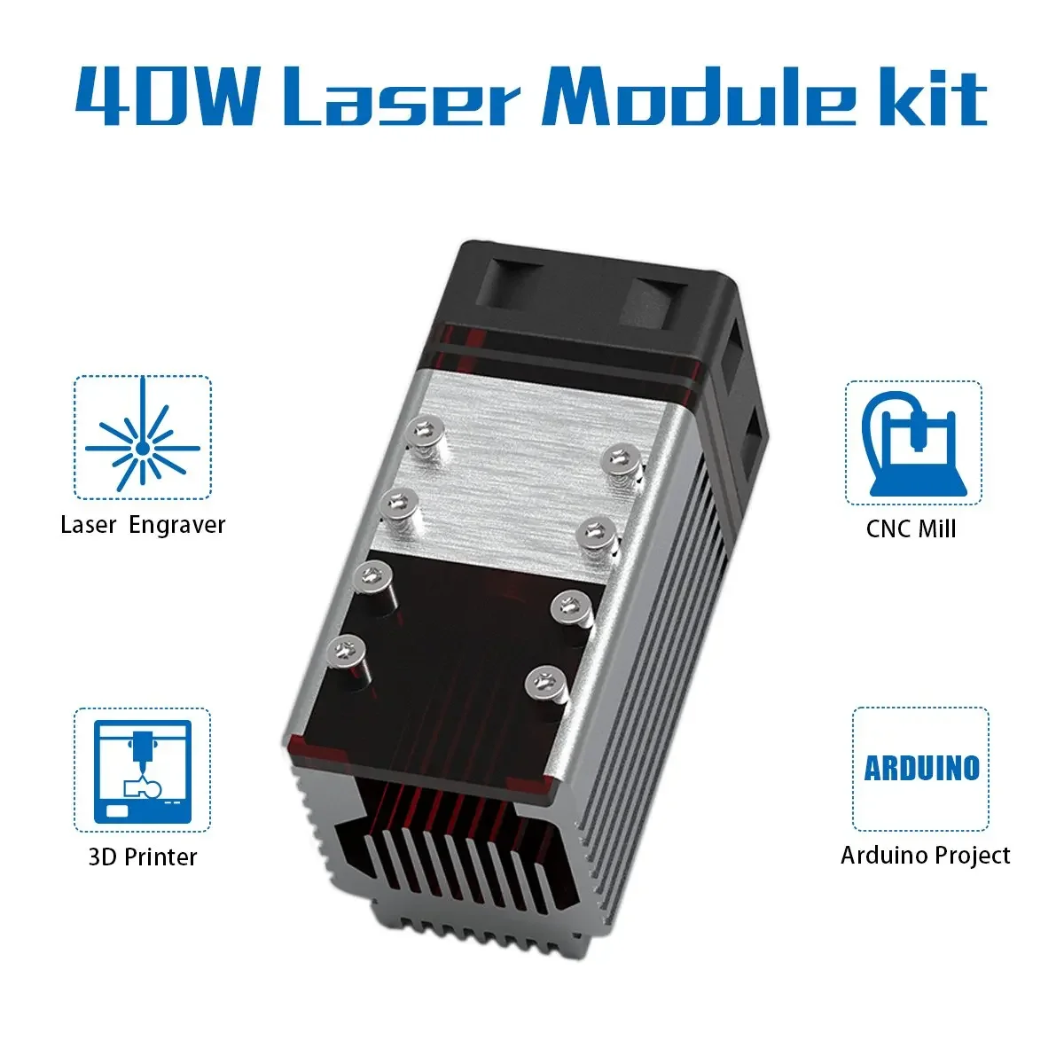 40W Laser Module Head DIY 450nm Blue Laser TTL Module Set for Laser Engraving Machine Wood Marking Cutting Tool