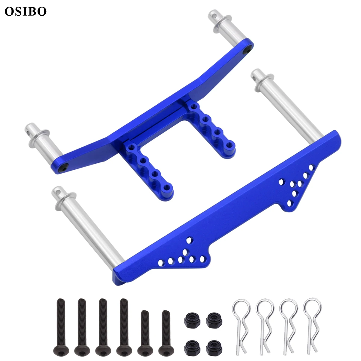 1/10 Traxxas Slash 2WD Rustler Stampede VXL RC Car Metal Front & Rear Body Mounts with Body Posts Upgrade Parts