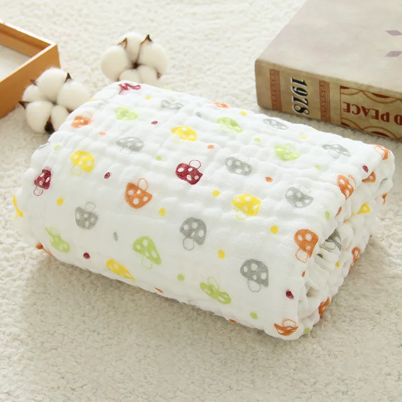 Cotton Baby Bath Towel Boys Girls Towel Blanket For Newborn Baby Bathrobe 6 Layers Gauze Washcloth Infant Swaddle