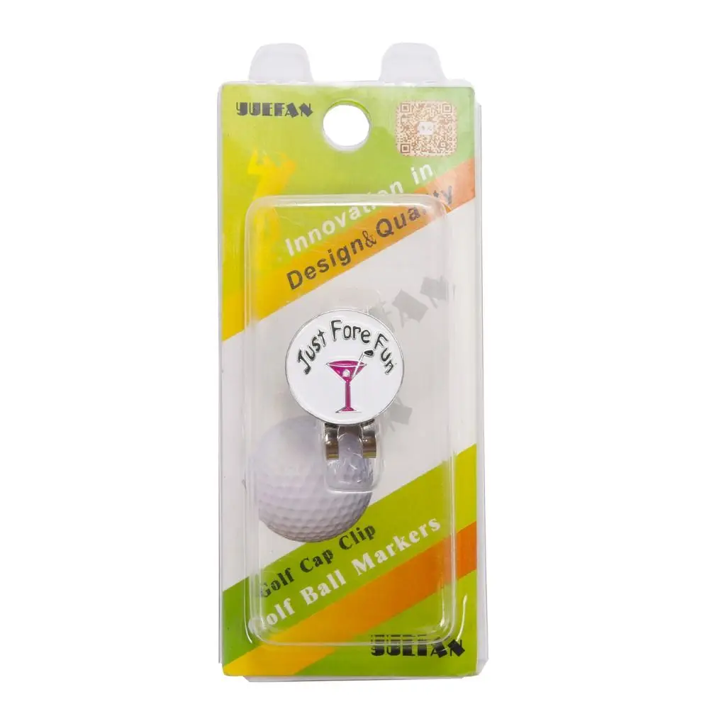 Metal Pink Pattern Accessories Golf Equipment Electroplated Gold Golf Cap Clip Ball Coin Mark Golf Ball Marker Golf Hat Clip