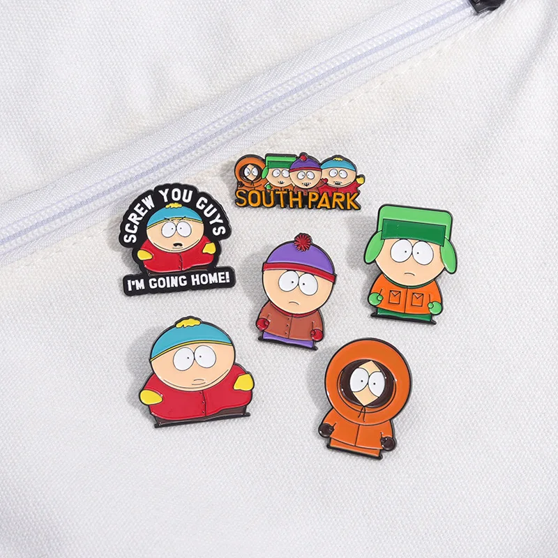 Cartoon Animated Character Enamel Pins Custom Cute Metal Brooches Lapel Badges Cartoon Funny Jewelry Gift for Kids Friends