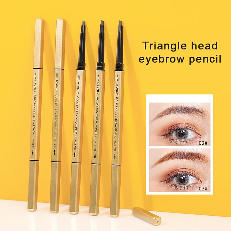 Ultra Fine Triangle Eyebrow Pencil Precise Brow Definer Long Lasting Waterproof Blonde Brown and coffee Eye Brow Makeup 3 Colors