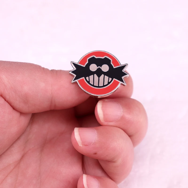 Game Villain Evil Dr Eggs Man Enamel Pin Brooch Player Gift Badge