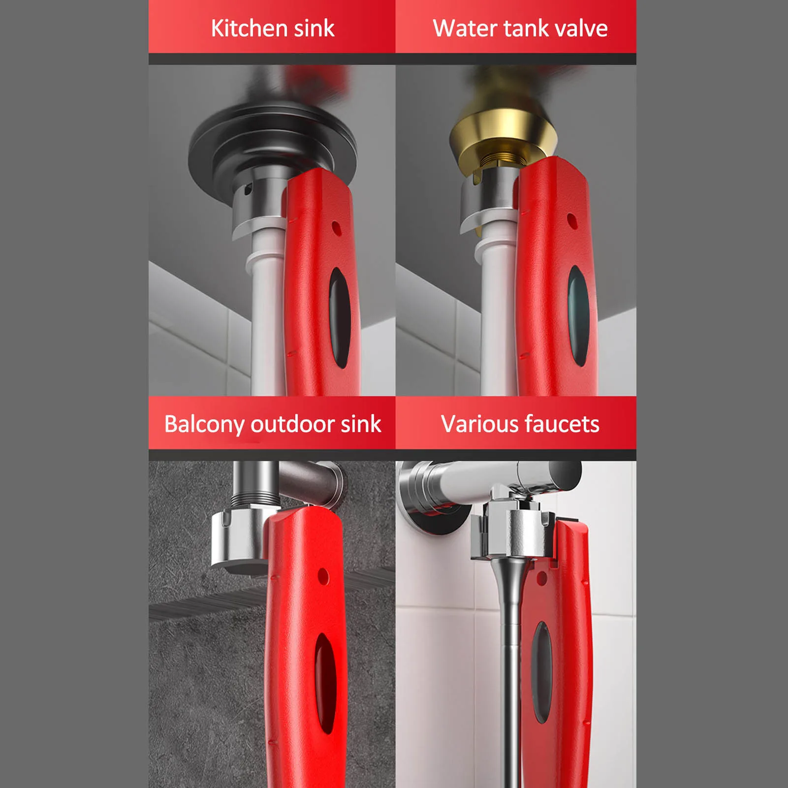 مفتاح ربط قابل للتعديل من سبائك الألومنيوم مفتاح ربط واسع للفتح لأداة تفكيك السباكة والتركيب