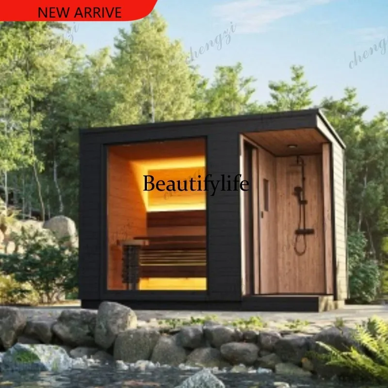 X173 2-6 Person Outdoor Traditional Smart Sauna Factory Sauna Steam Shower Room