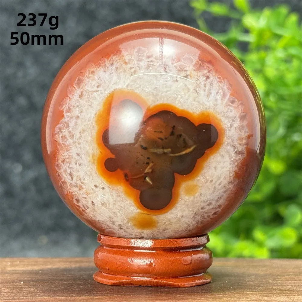 Natural Red Onyx Gem Ball Reiki Energy Spiritual Healing Chakra Crystal Meditation Wiccan Ceremony Home Decor Holiday Gift