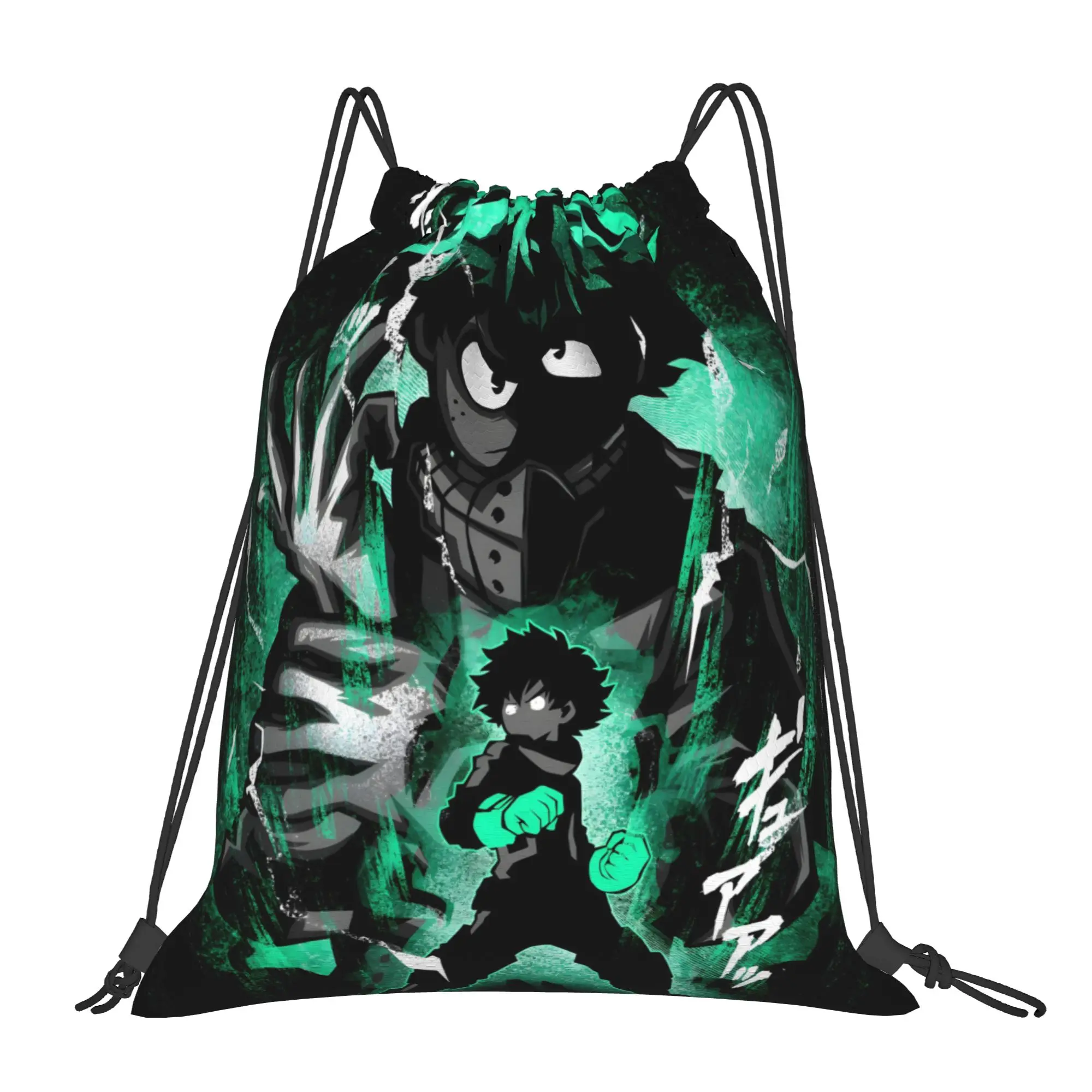 1 pc Graffiti Deku My Hero Academia Drawstring Bags Shopping Storage Backpack School Shoe Bag