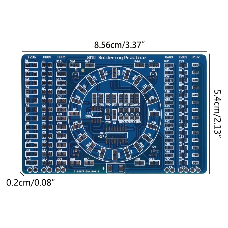 Componenti LED lampeggianti rotanti saldatura scheda pratica circuito formazione fornitura esperimenti elettricità